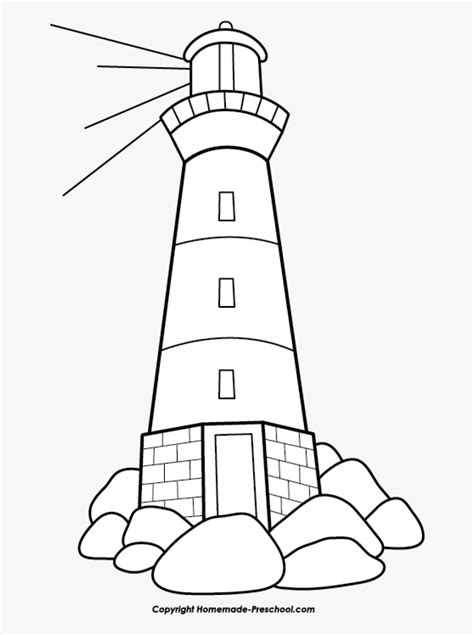 lighthouse clipart rock drawing lighthouse rock drawing transparent