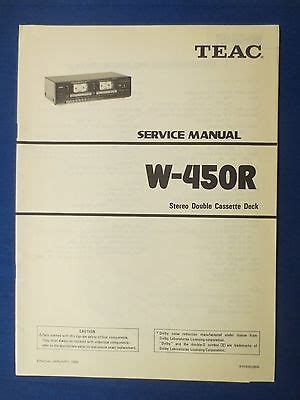 teac   cassette service manual original factory issue  real   picclick