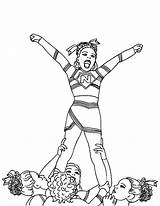 Coloring Cheerleader Pages Cheerleading Cheer Printable Print Drawing Color Girl Stunts Girls Getcolorings Won Competition Recommended Getdrawings sketch template