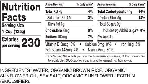 23 of the best ideas for brown rice nutrition label best round up