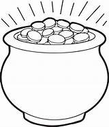 Gold Coloring Coins Pages Pot Getcolorings Color Printable sketch template