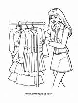Coloring Barbie Pages Fashion Kids Colouring sketch template