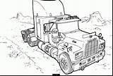 Kenworth Semi Truck Coloring Getdrawings Drawing sketch template