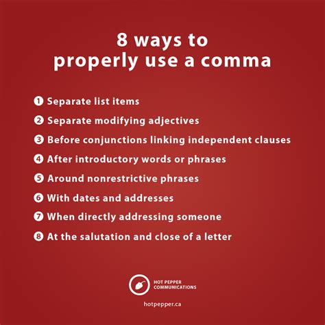 8 times when you should use a comma