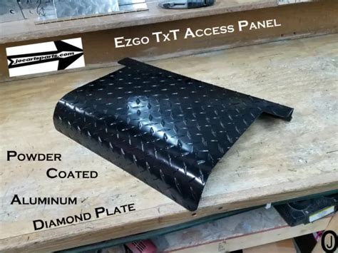 ezgo txt golf cart black powder coated aluminum diamond plate access panel  picclick