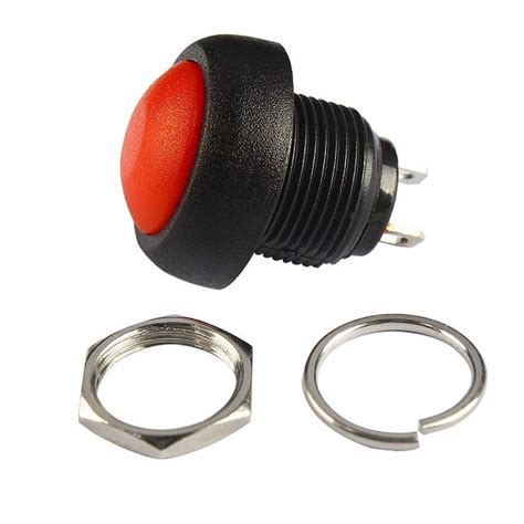 mm momentary push button red