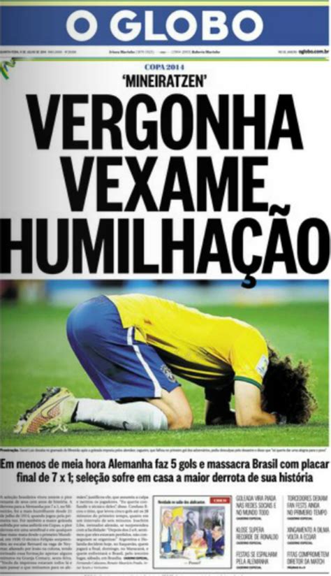 10 capas de jornais brasileiros após a derrota do brasil para a