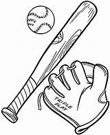 Baseball Coloring Bat Glove Drawing Pages Cubs Chicago Mlb Ball Yankees Softball Gears Complete Clipart York Getdrawings Color Drawings Logo sketch template