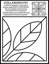 Coloring Collaborative Pages Symmetry Radial Activity School Lessons Collaborate Fall Teacherspayteachers Classroom Artwork Tiles Worksheets Plans Projects Board Group Craft sketch template