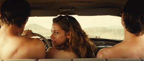 kristen stewart it s kind of insane to watch my nude scenes in on the road ~ my entertainment