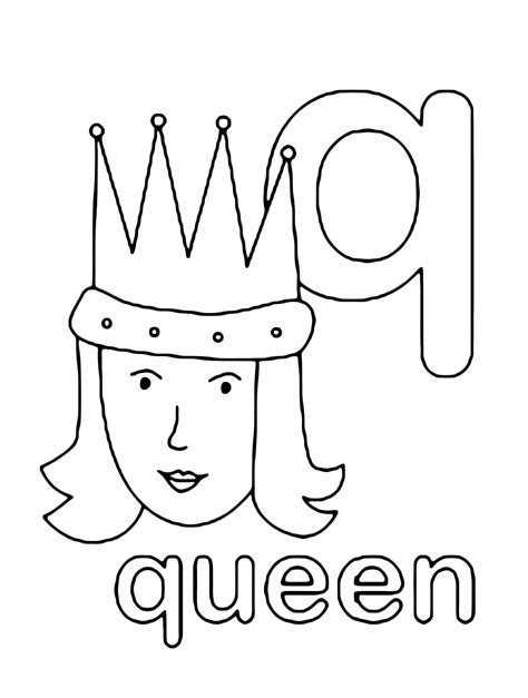 letter  queen coloring pages coloring pages