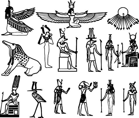 Nice Ancient Egypt Symbol Set Coloring Page Egypt Tattoo