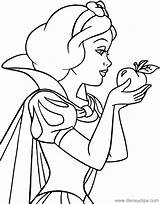 Snow Coloring Pages Apple Holding Dwarfs Seven Mirror Template Disneyclips Evil Queen Face Pdf Funstuff Sketch sketch template