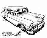 Chevy Drawing Car Clipart Hot Classic Nomad 1956 C10 Rod Nova Clip Chevrolet Muscle Retro Suburban Vector Wagon Coloring Cliparts sketch template