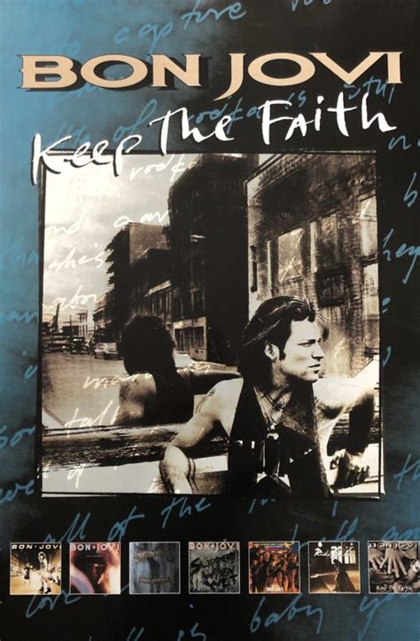 bon jovi “keep the faith discography” album promo 24″x36″ buy