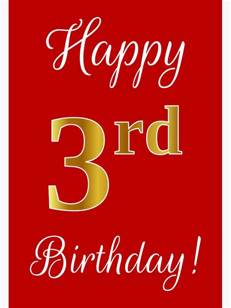 elegant faux gold  number happy  birthday red background