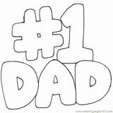 Dad Number Coloring Printable Pages Numbers Color Colouring sketch template