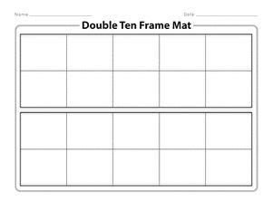 double ten frame mat worksheet educationcom math lessons ten