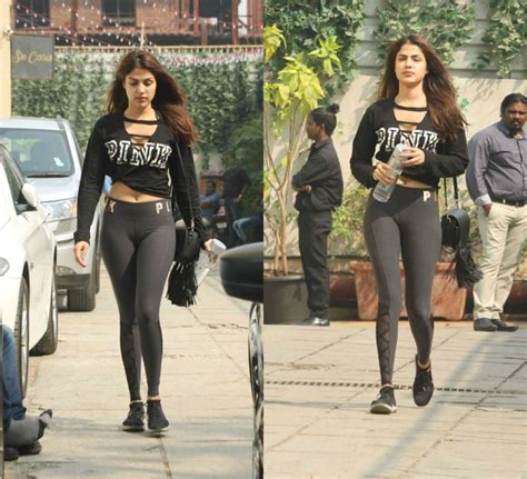 Rhea Chakraborty Spotted Outside Her Gym In Bandra