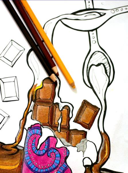 printable chocolate  chocolate coloring page  adults