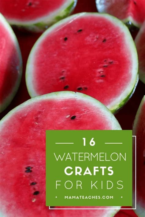 watermelon crafts  kids mama teaches