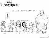 Comparison Stitch Size Coloring Lilo Pages Characters Printable Kids sketch template