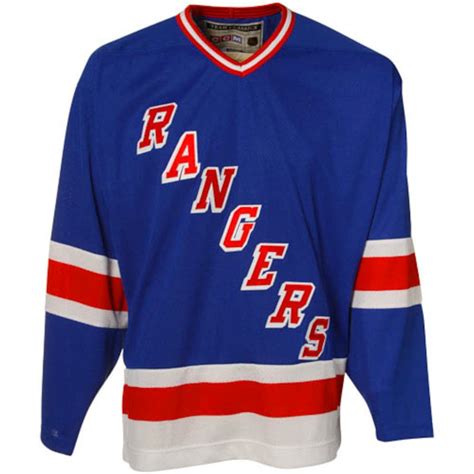 ccm  york rangers team classic premier hockey jersey blue
