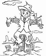 Coloring Scarecrow Pages Scary Getcolorings Printable Color sketch template