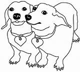 Dachshund Printable Colouring Crayola sketch template