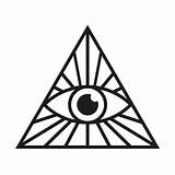 Trinity Holy Eye Triangle Illuminati Vector Symbol Icon Mason Seeing Illustrations Stock Clip Illustration sketch template