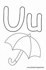 Letter Outline Umbrella Coloring Alphabet Flashcard Worksheet Cliparts Clipart Template Thelearningsite Abc Drawing Outlines Printable Worksheeto Learning Site Via Library sketch template