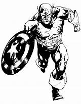 Coloring Marvel Captain America Clipart Avengers Comics Comic Cliparts Logo Clip Book Pages Printable Superhero Drawing Drawings Shield Superheroes Gif sketch template