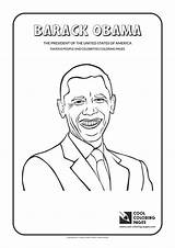 Obama Coloring Barack Pages Cool Famous People President Celebrities Print Kids sketch template