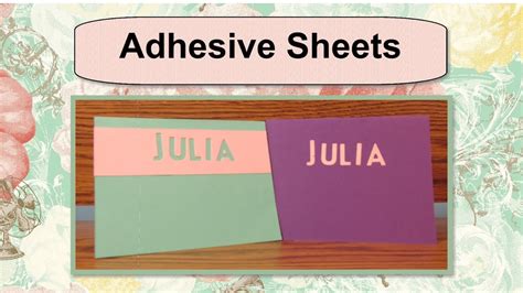 adhesive sheets youtube