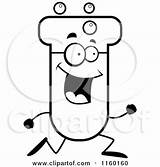 Clipart Test Tube Running Character Happy Coloring Cartoon Cory Thoman Outlined Vector 2021 sketch template