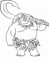 Maui Coloring Pages Drawing Moana Color Drawings Silhouette Printable Getcolorings Paintingvalley Getdrawings sketch template