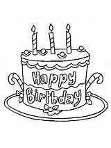 Birthday Cake Coloring Pages Printable Happy Kids Recommended Color sketch template