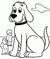 Clipart Dog Big Coloring Pages Colouring Clip Kids Clifford Red Library Sun Printable sketch template