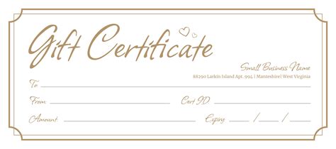 blank gift certificate template  printable sevencolorscojp