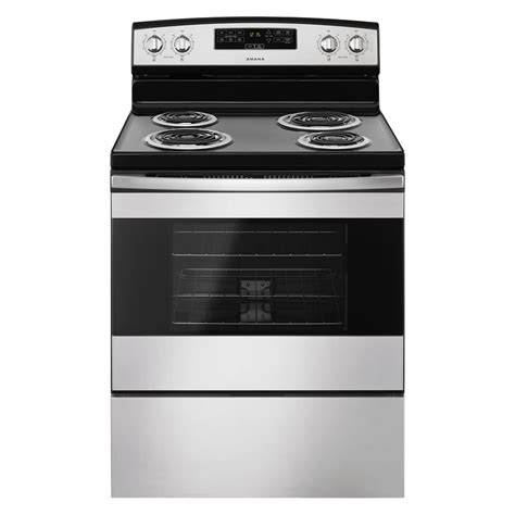 amana    cu ft electric range  stainless steel acrmfs