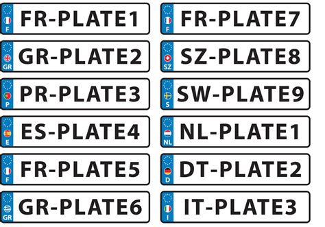 european license plate vectors   vector art stock