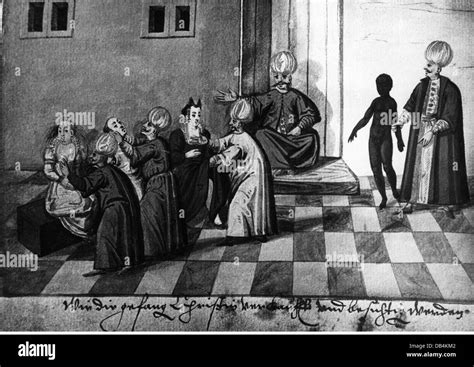 slavery slave trade sale captive christian women miniature stock