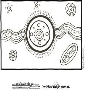 aboriginal colouring pages brisbane kids