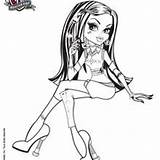 Frankie Stein Sisters Werecat Coloring Hellokids Monster High Cushion Howleen Wolf Pages sketch template