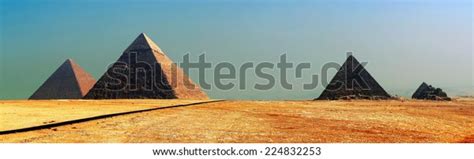 Egypt Panorama Pyramid High Resolution Pyramids Stock