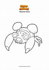 Paras Supercolored Ausmalbild Foongus Vulpix Pokémon sketch template