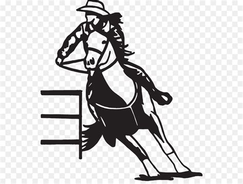 horse barrel racing silhouette race vector png