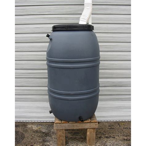 upcycle  gallon gray rain barrel walmartcom