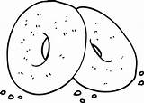 Bagel Clip Clipart Bagels Cartoon Carbs Illustrations Clipground sketch template