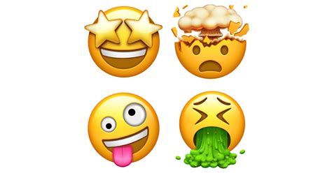 These Emoji Are Star Struck Exploding Head Crazy Face